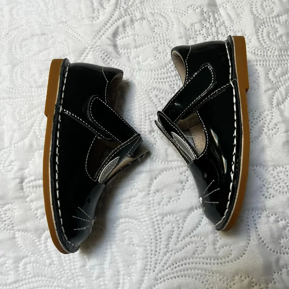 Livie & Luca Patent Leather Bunny Mary Jane Flats Size 8